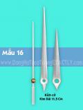 mẫu số 16 (trắng) dài 11,5cm. Kim đồng hồ treo tường 