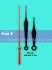(mẫu số 5) dài 9cm. Kim đồng hồ treo tường