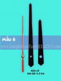 (mẫu 6 đen) dài 11,5 cm. Kim đồng hồ treo tường 